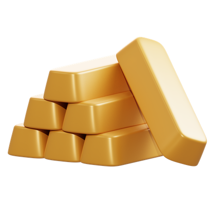 Gold Bar  3D Illustration