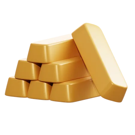 Gold Bar  3D Illustration