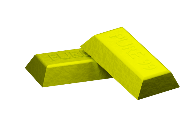 Gold Bar  3D Illustration