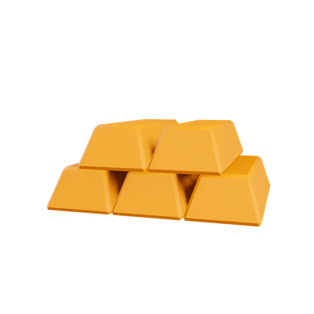 Gold Bar  3D Illustration