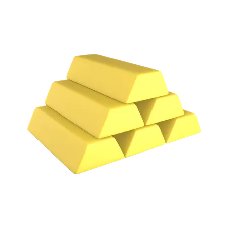 3 D Gold Bar Icon Illustration 3D Illustration