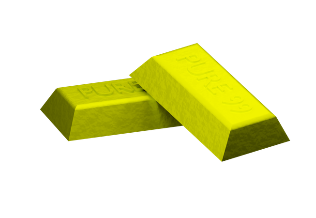 Gold Bar 3D Illustration