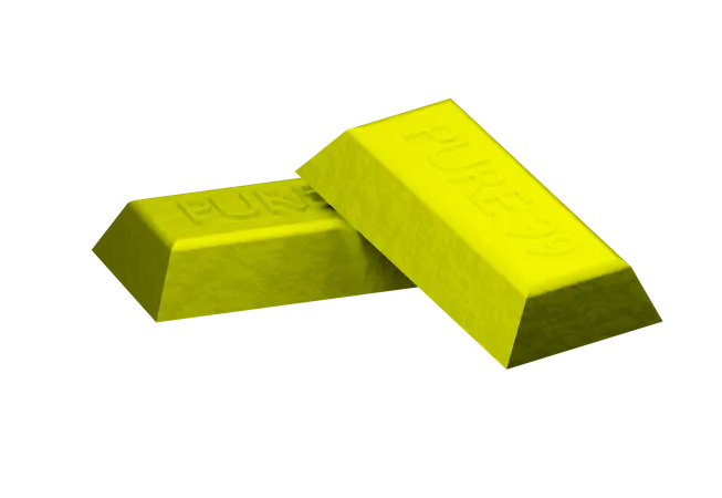Gold Bar With Pure 99 3D Illustration