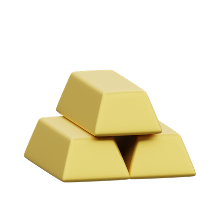 Gold bar 3D Illustration