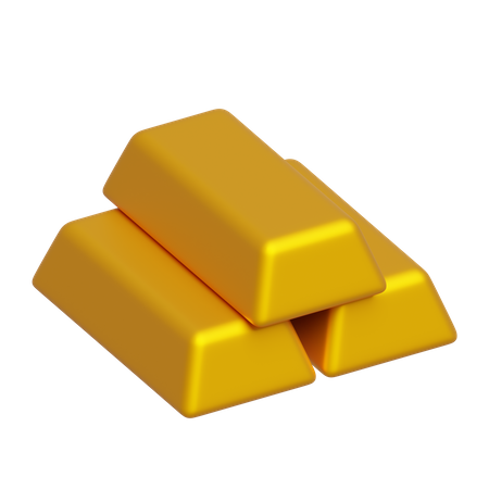 Gold Bar  3D Icon