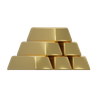 3d gold bar logo
