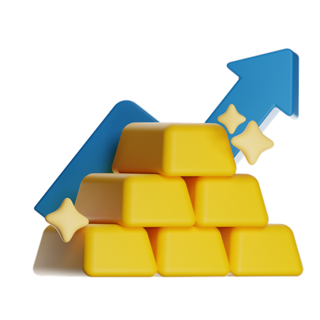 Gold Bar Investment  3D Icon