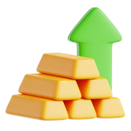 Gold Bar Investment  3D Icon