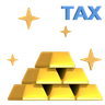 gold bar investment tax 3d illustration