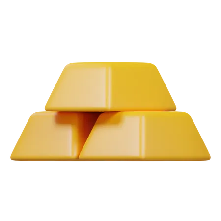 Gold Bars 3 D Illustration 3D Icon