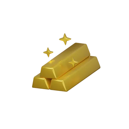 Gold Bars 3 D Icon 3D Icon