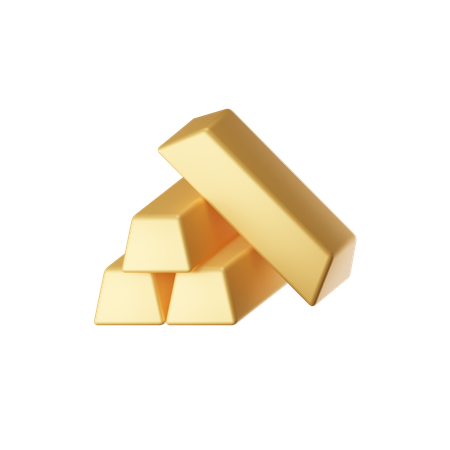 金の延べ棒  3D Icon