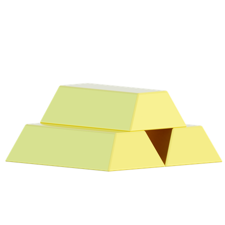 金の延べ棒  3D Icon