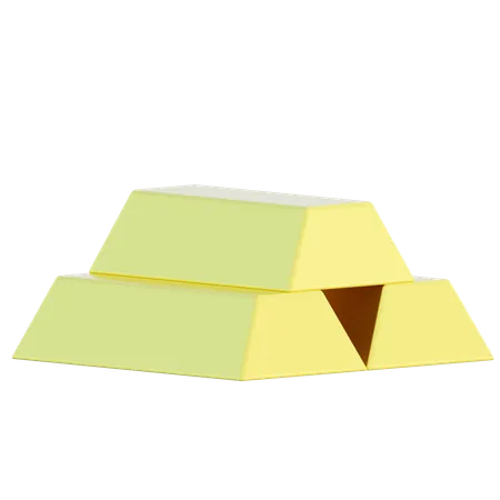 金の延べ棒  3D Icon