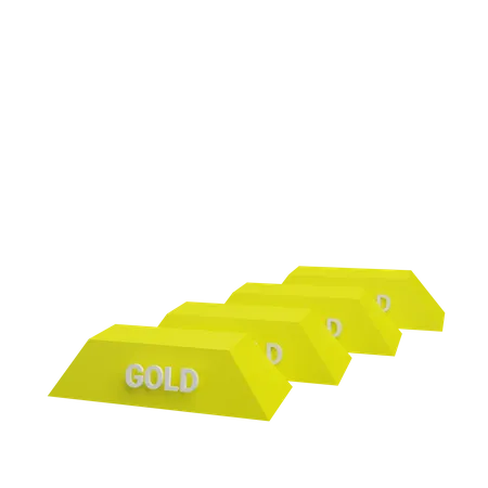 Gold Bars  3D Icon