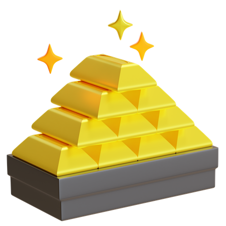 Gold Bars  3D Icon