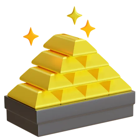 Gold Bars  3D Icon