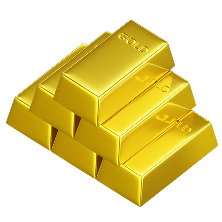 Gold Bars  3D Icon