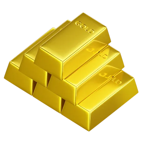 Gold Bars  3D Icon