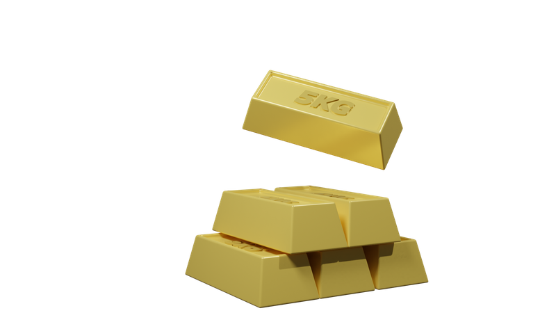 Gold Bars  3D Icon