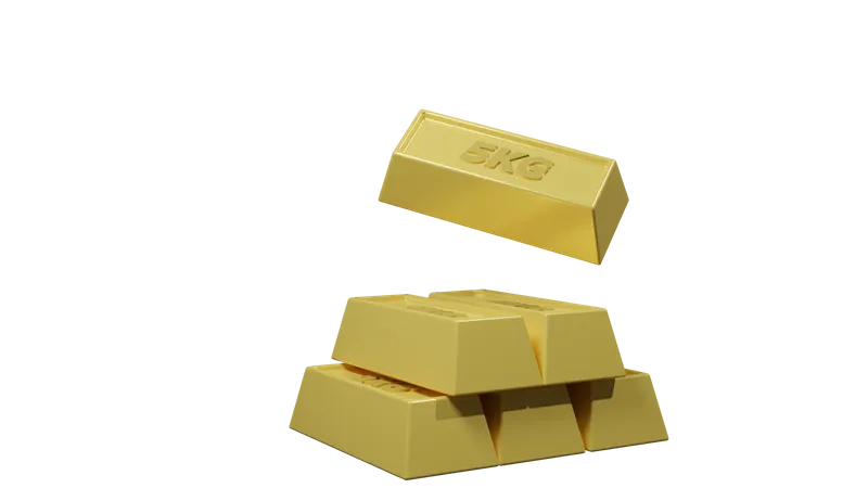 Gold Bars  3D Icon