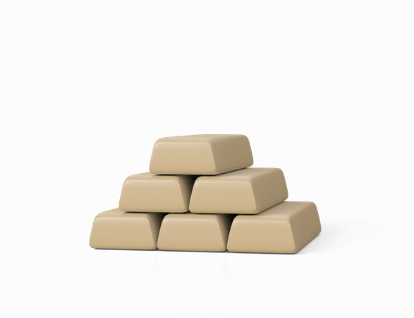 Gold Bars  3D Icon