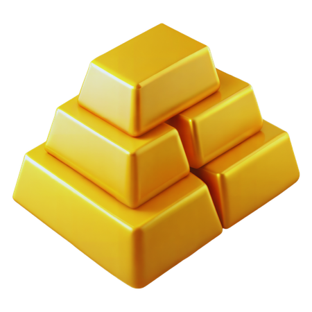 Gold Bars  3D Icon