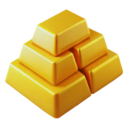 Gold Bars  3D Icon