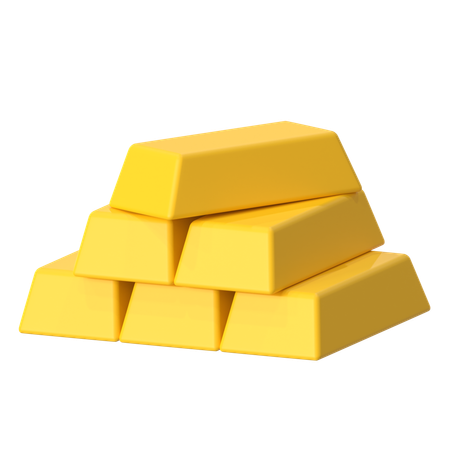 Gold Bars  3D Icon