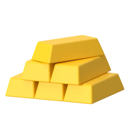 Gold Bars  3D Icon