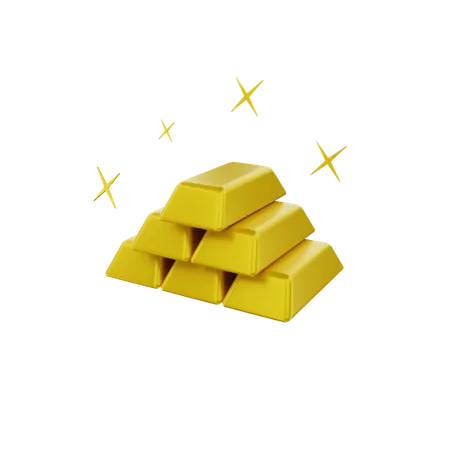 Gold Bars  3D Icon