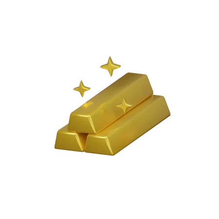 Gold Bars  3D Icon