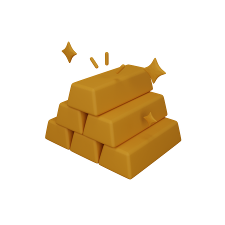 Gold bars  3D Icon