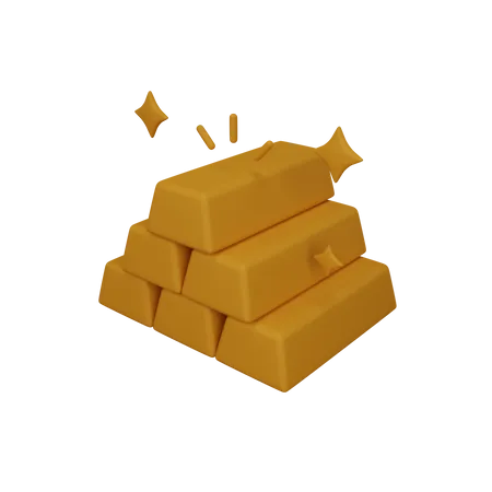 Gold bars  3D Icon