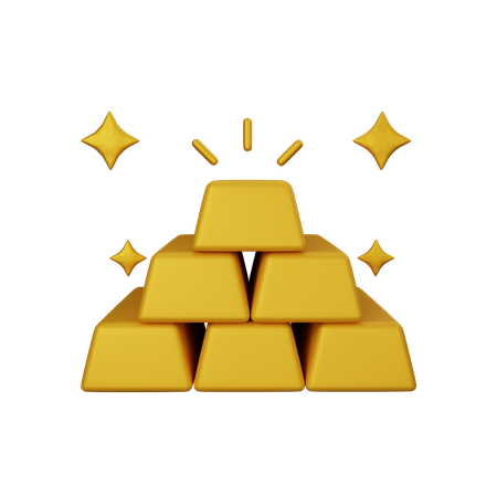 Gold Bars  3D Icon