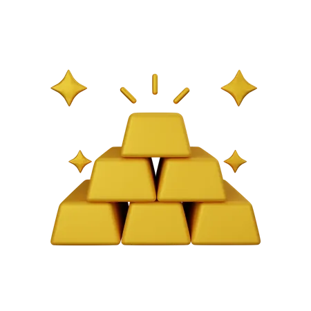 Gold Bars  3D Icon