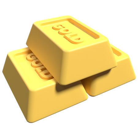 Gold Bars  3D Icon