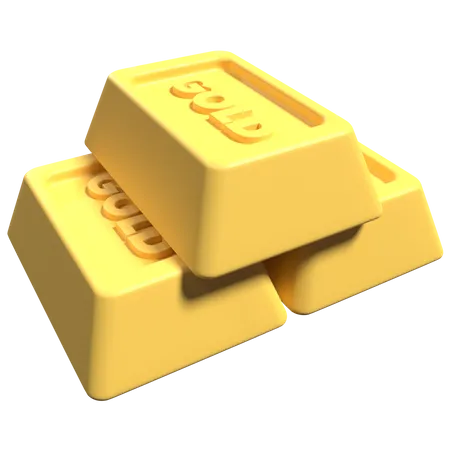 Gold Bars  3D Icon