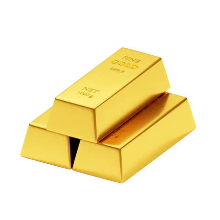 Gold Bars  3D Icon