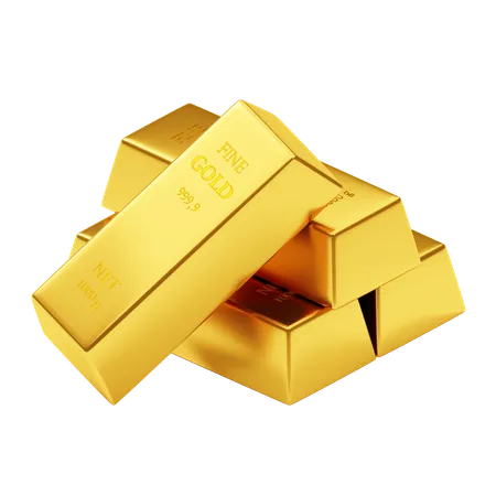 Gold Bars  3D Icon