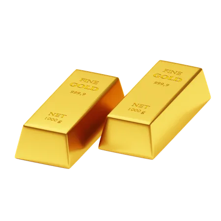 Gold Bars  3D Icon