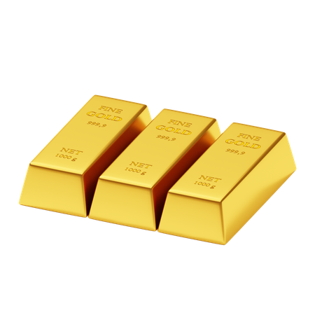 Gold Bars  3D Icon