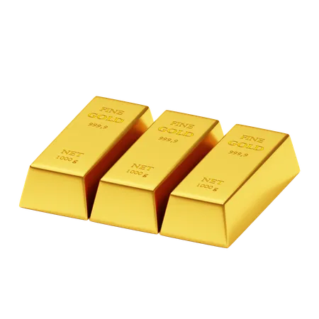 Gold Bars  3D Icon