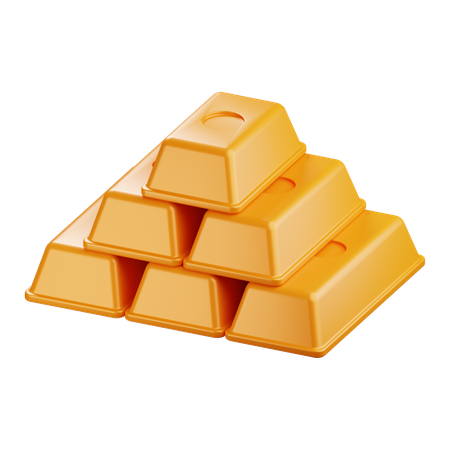 Gold Bars  3D Icon