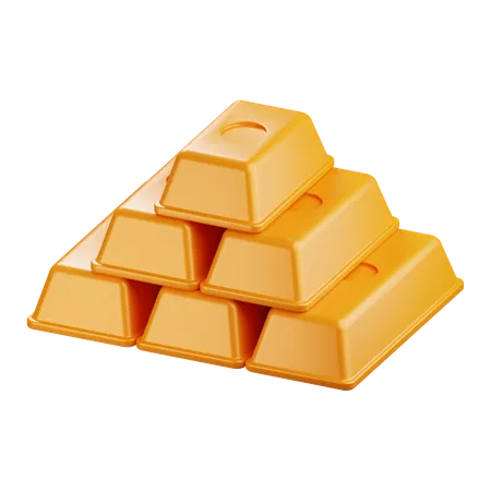 Gold Bars  3D Icon