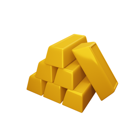 Gold Bars  3D Icon