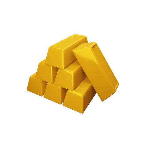 Gold Bars  3D Icon