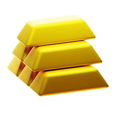 Gold Bars  3D Icon