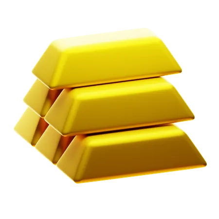 Gold Bars  3D Icon