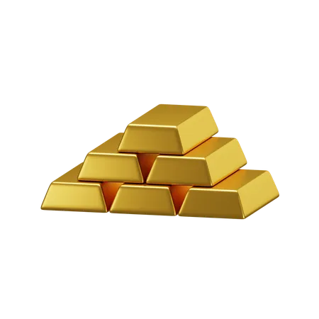 Gold bars  3D Icon